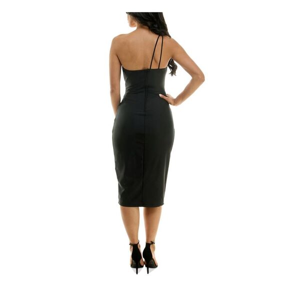 NWT B DARLIN Womens Black Padded Cups Lined Sleeveless Midi Dress Juniors 13\14 - Picture 2 of 4